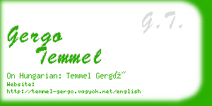 gergo temmel business card